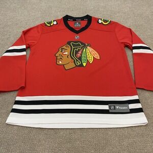 Fanatics Chicago Blackhawks Red NHL Replica Jersey Sweatshirt
